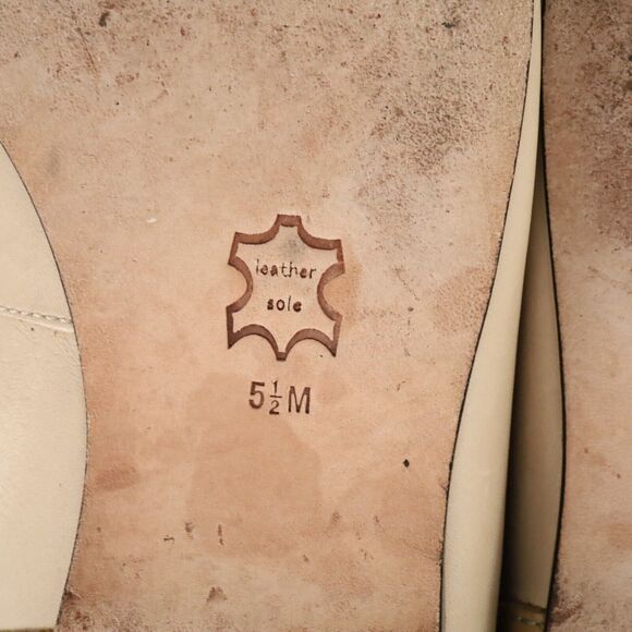 Enzo Angiolini Shoes Womens 5.5 M Leather Loafers Beige Liberty Flats Slip On - Picture 11 of 14